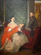 Edgar Degas Edmondo and Therese Morbilli painting